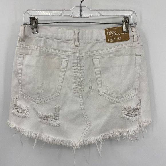 One Teaspoon White Distressed Skirt 26 - Picture 3 of 11